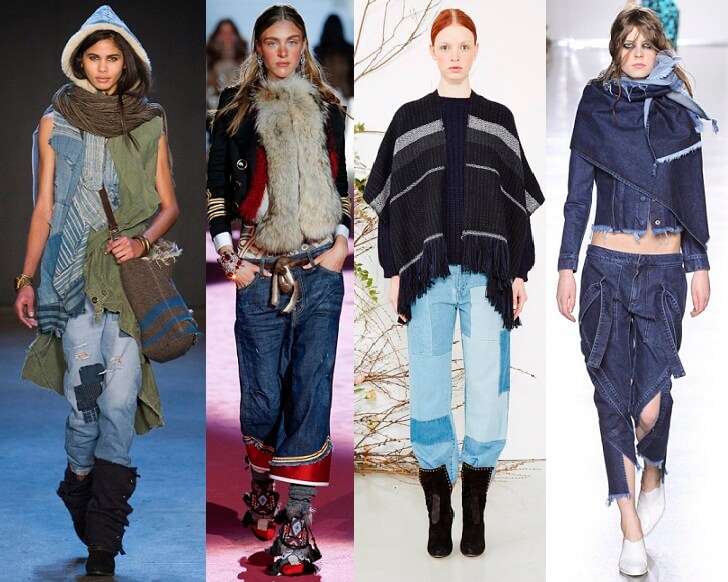 Модные джинсы 2017: стиль пэчворк